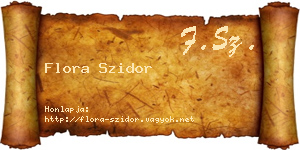 Flora Szidor névjegykártya